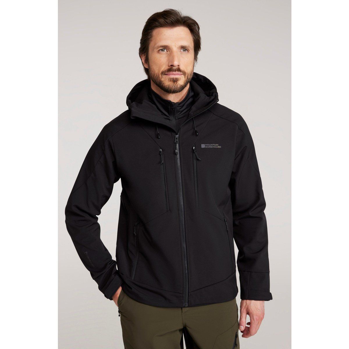 Mountain Warehouse - "Radius" Softshelljacke für Herren (Schwarz)