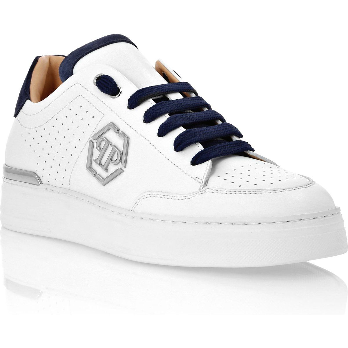 Leder-Sneaker im Low-Top-Design