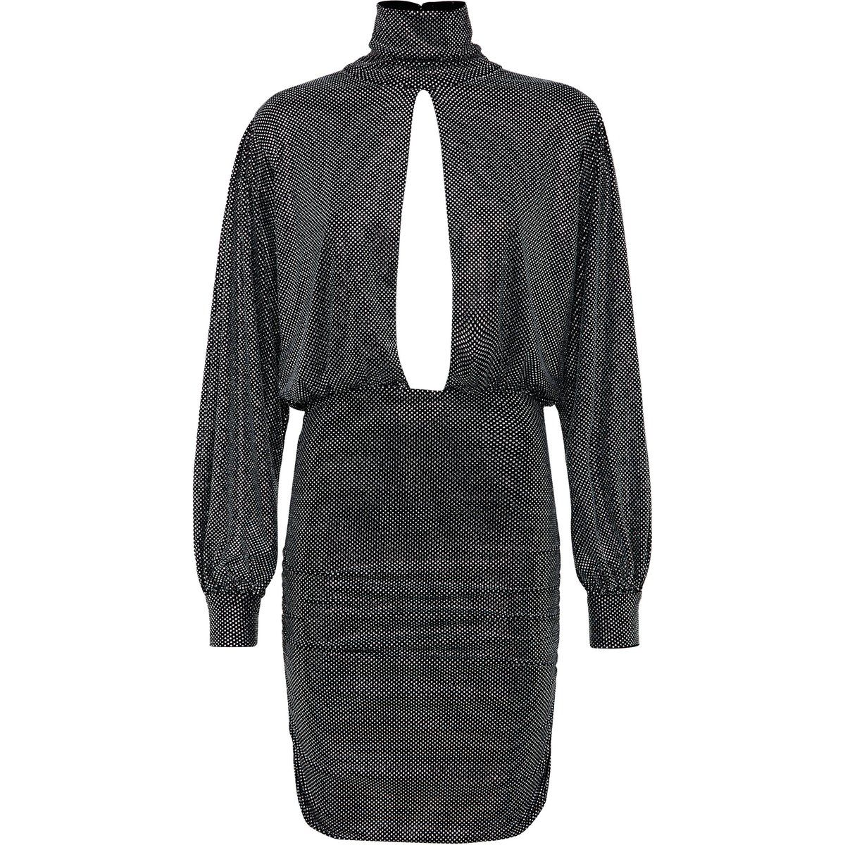 Funkelndes Minikleid mit offenem Rücken