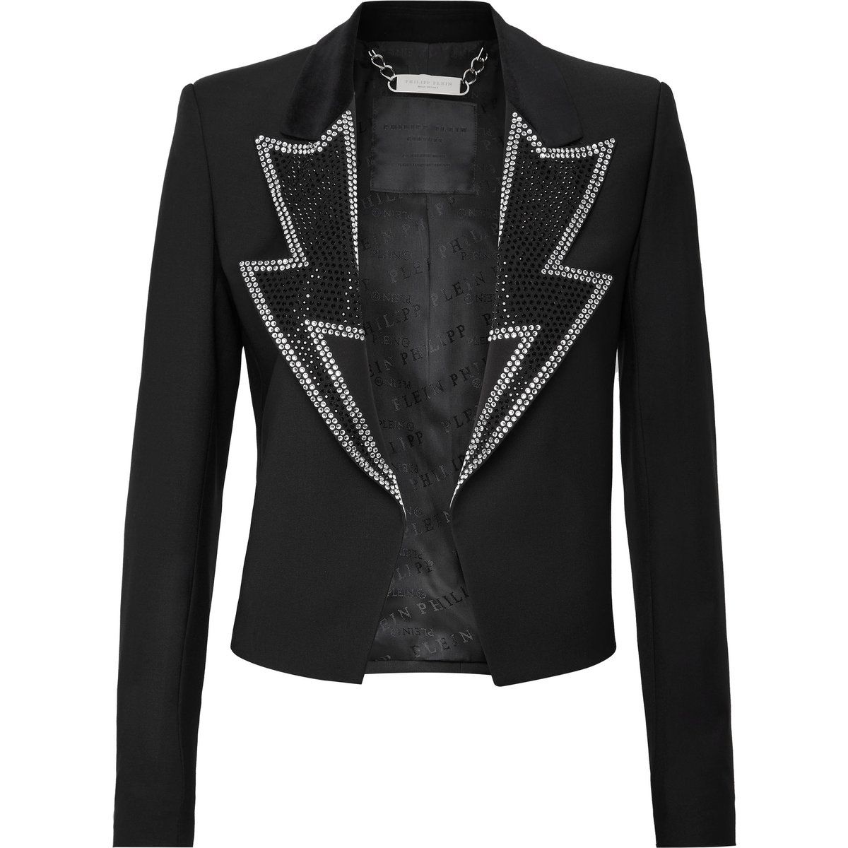 Ausgefallener Blazer aus Wollmischung mit Schmucksteinen
