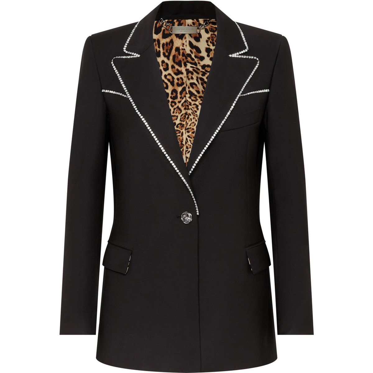 Blazer mit Strassbesatz und einem Knopf