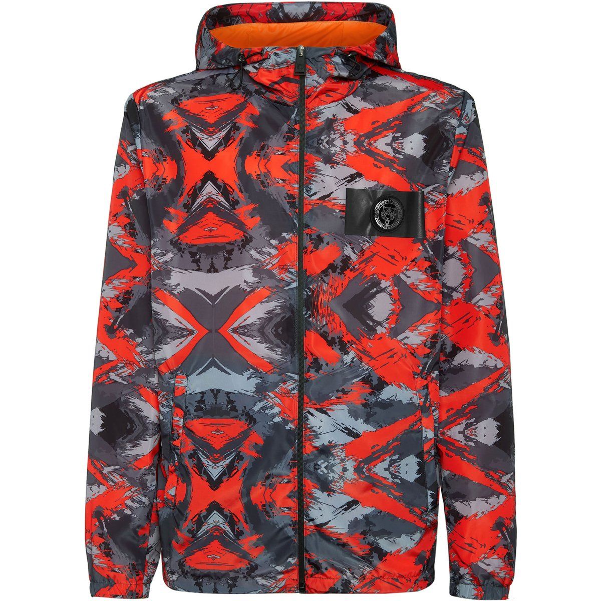 Windbreaker Jacke mit abstraktem Print