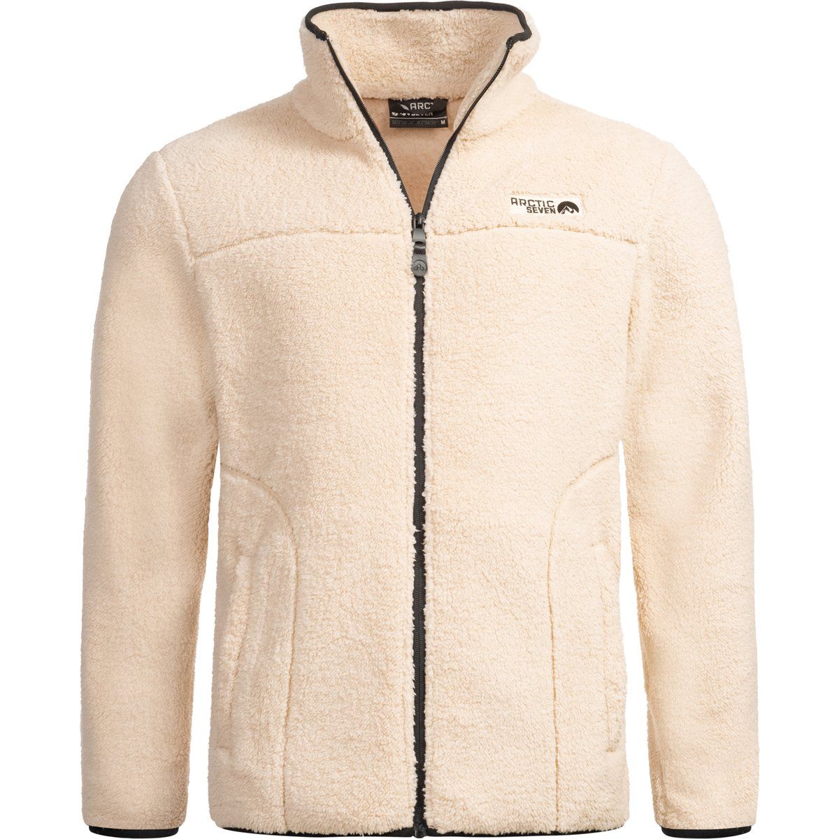 Herren Sherpa Fleecejacke mit Reißverschluss