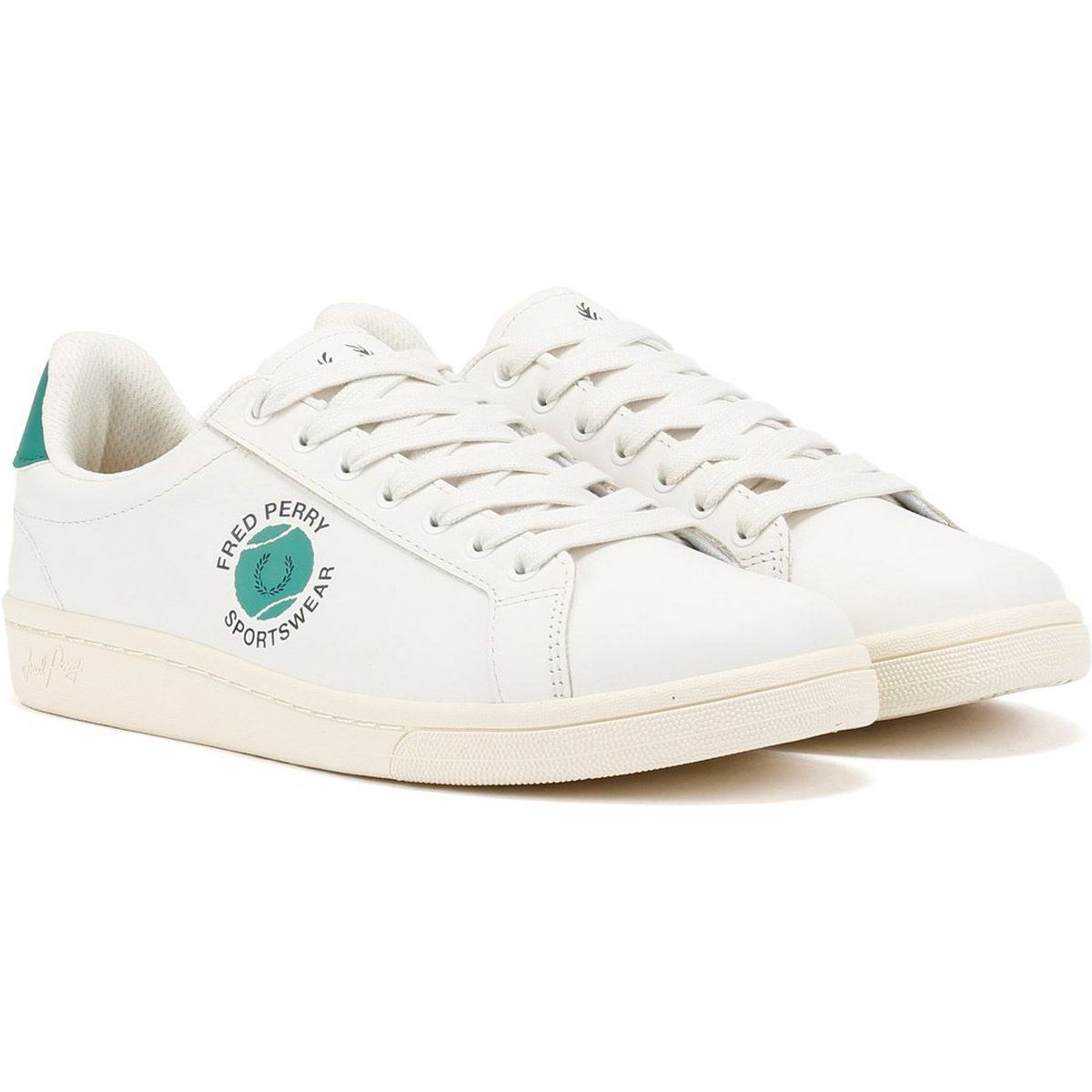 Fred Perry Tennis Cupsole Leder Herren Weiße Sneakers