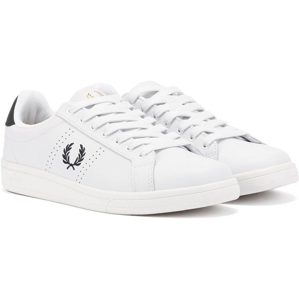 Fred Perry Cupsole Leder Herren Weiße Sneakers