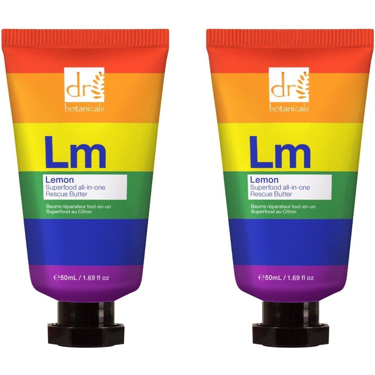 Dr Botanicals Pride Edition Zitronen-Superfood All-in-One Retterbutter 50ml x 2 Duo-Pack