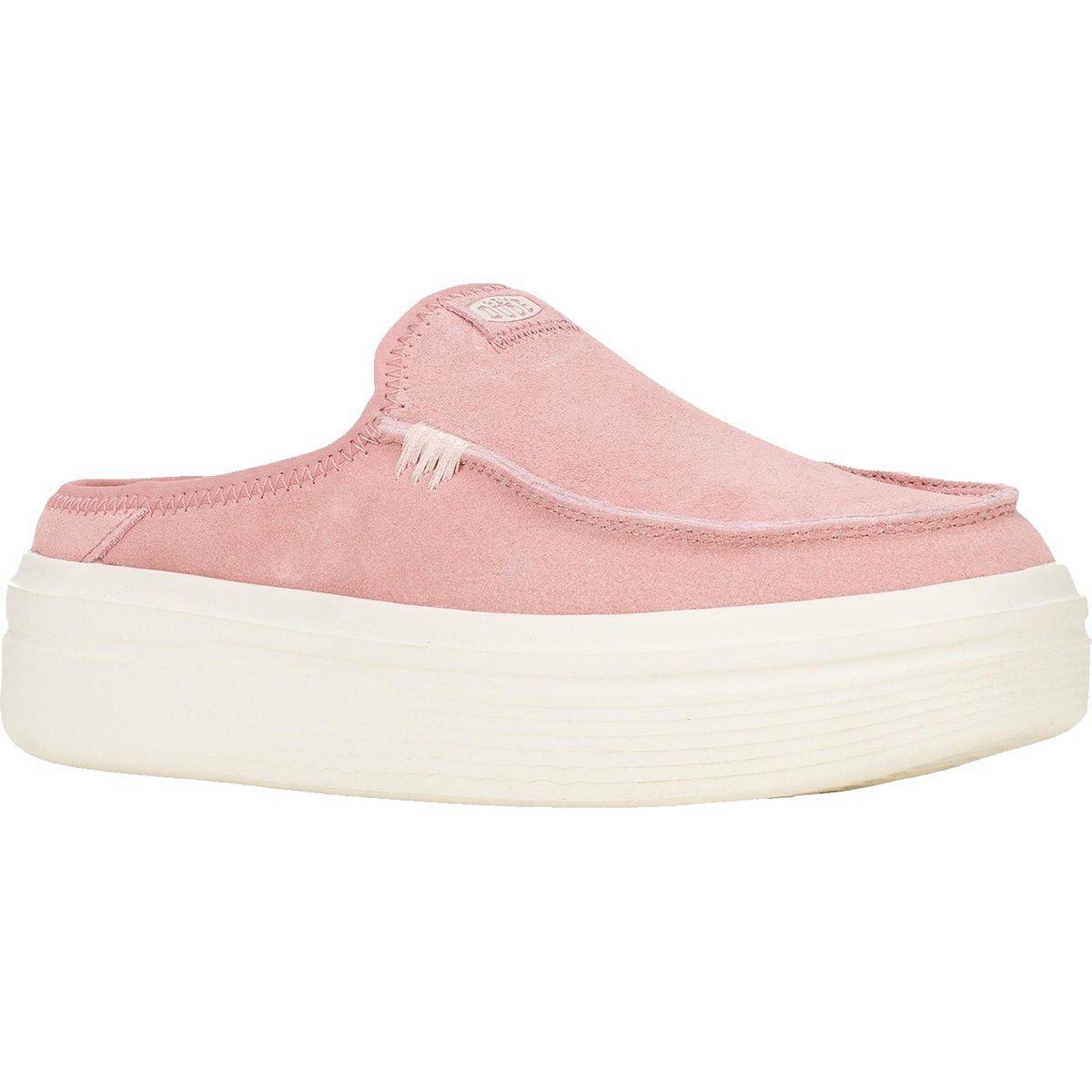 Damen Wildleder Plateau Pantolette Clog