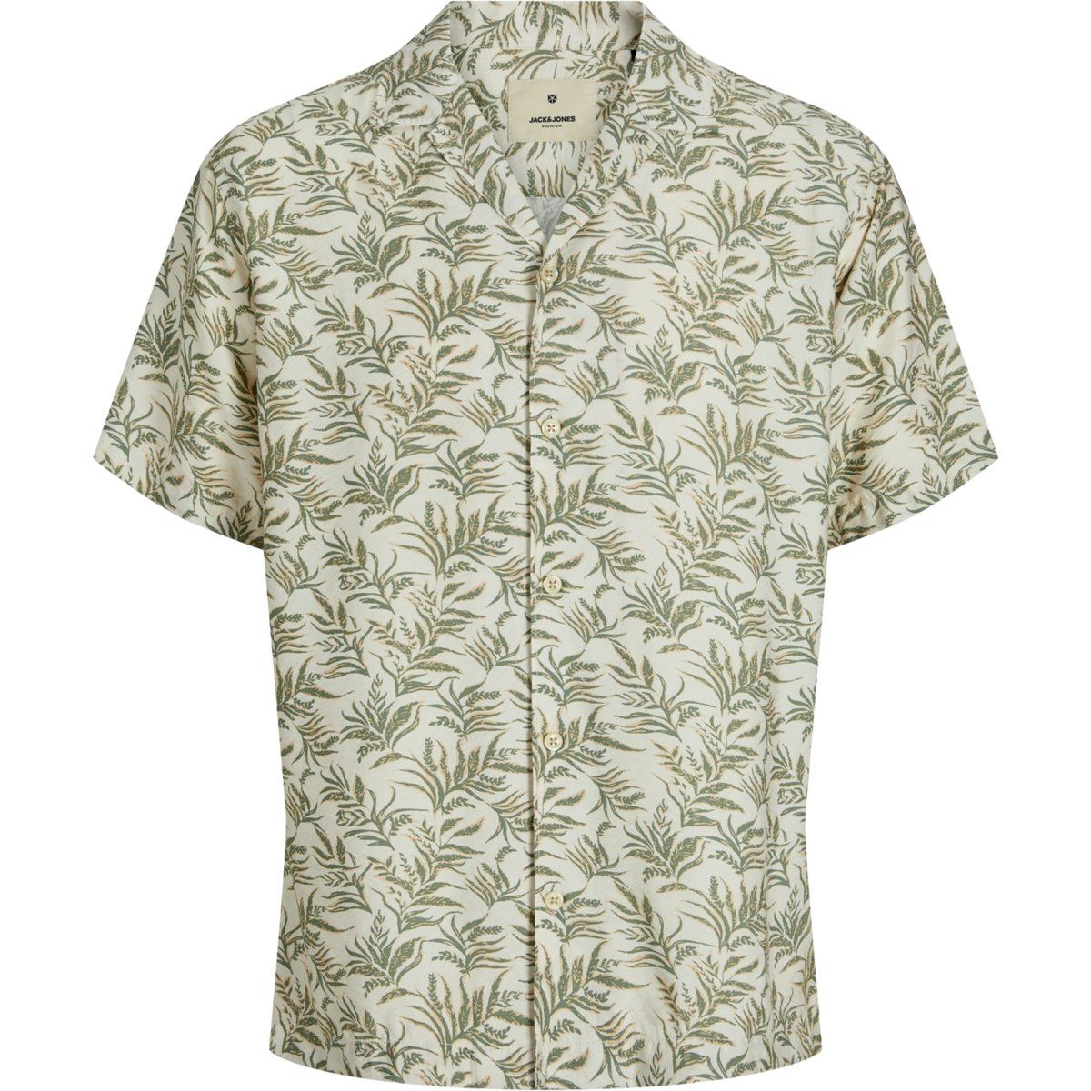 Hemd mit botanischem Print und Resortkragen