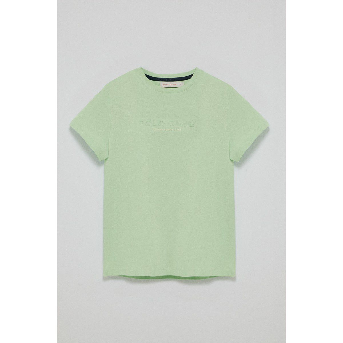 Mintgrünes Basic T-Shirt mit Logo