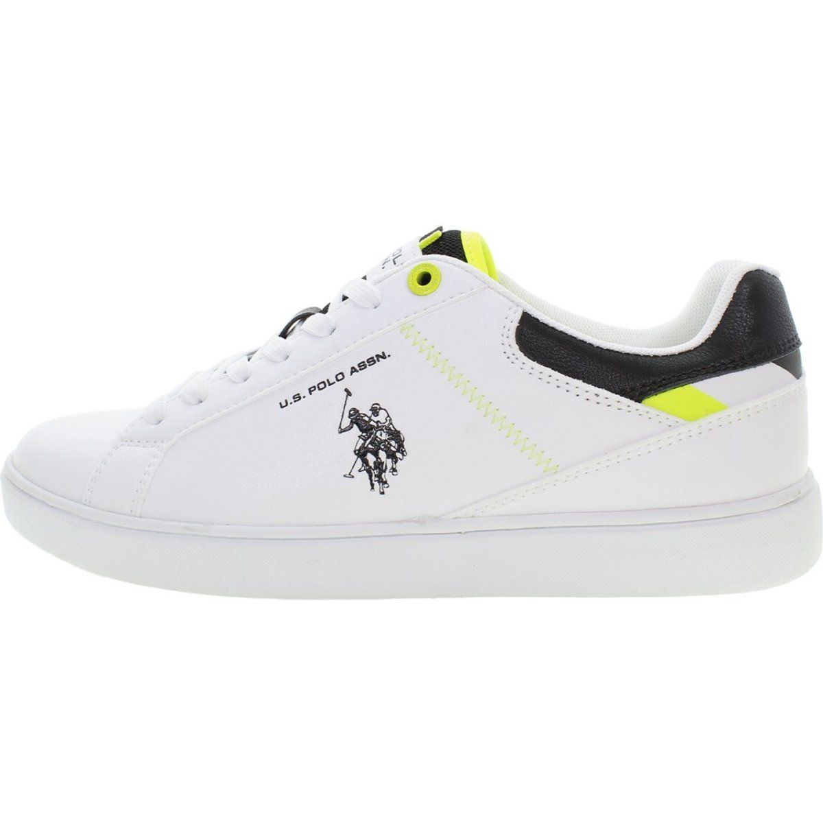Klassischer Sneaker in Weißer Leder-Optik