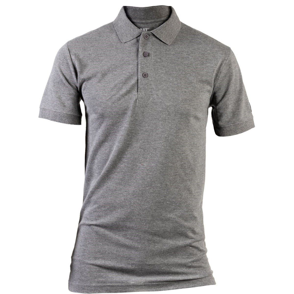 Caterpillar Essentials Baumwoll Herren Polo-Shirt in Grau