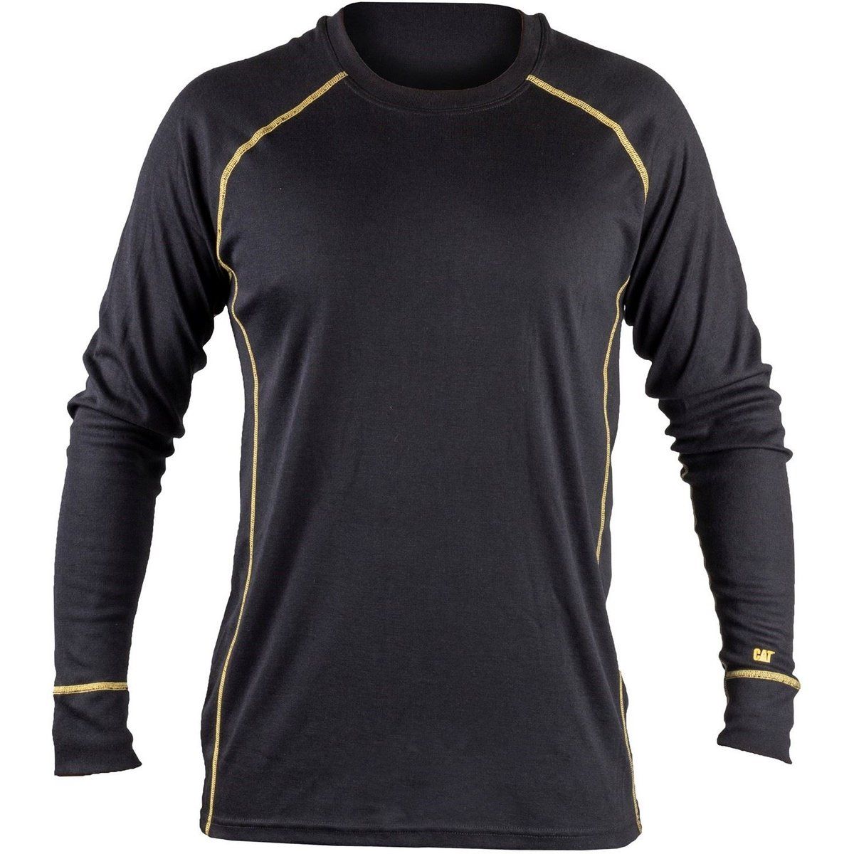 Caterpillar Thermo Polyester Herren schwarzes Baselayer-Shirt
