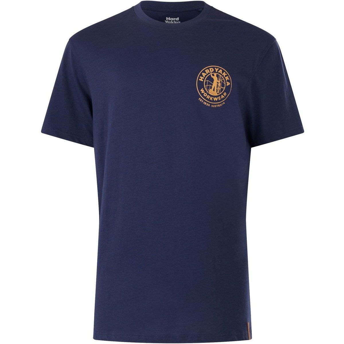 Hard Yakka Heritage Icon Baumwoll-Herren-T-Shirt in Blau