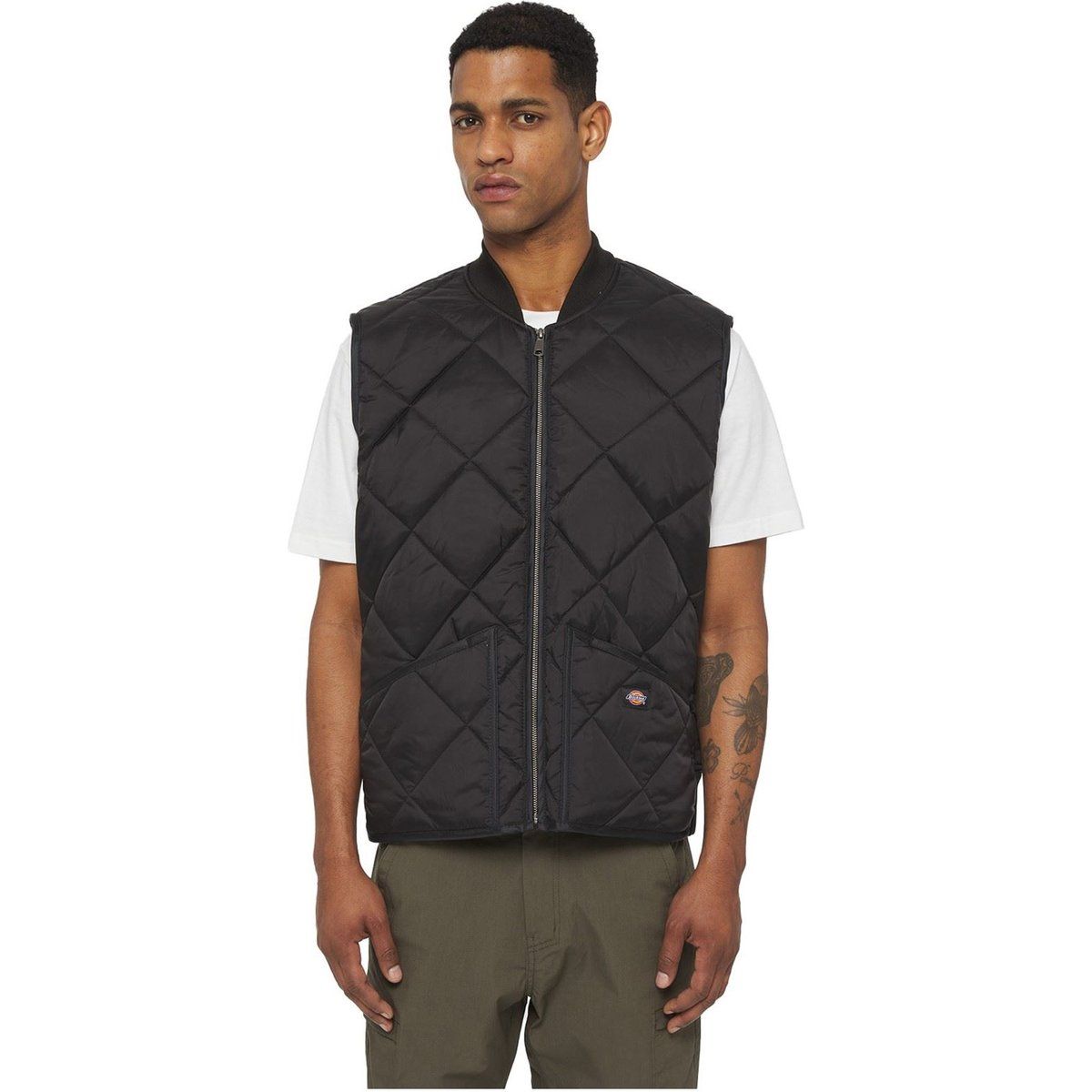 Dickies Diamantgestepptes Weste Herren Schwarz Gilets