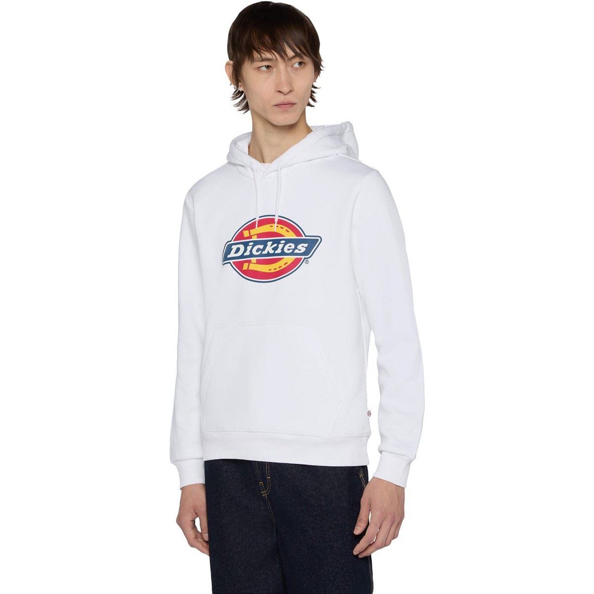 Dickies Icon Logo Polyester Unisex Erwachsene Weiß Kapuzensweatshirt