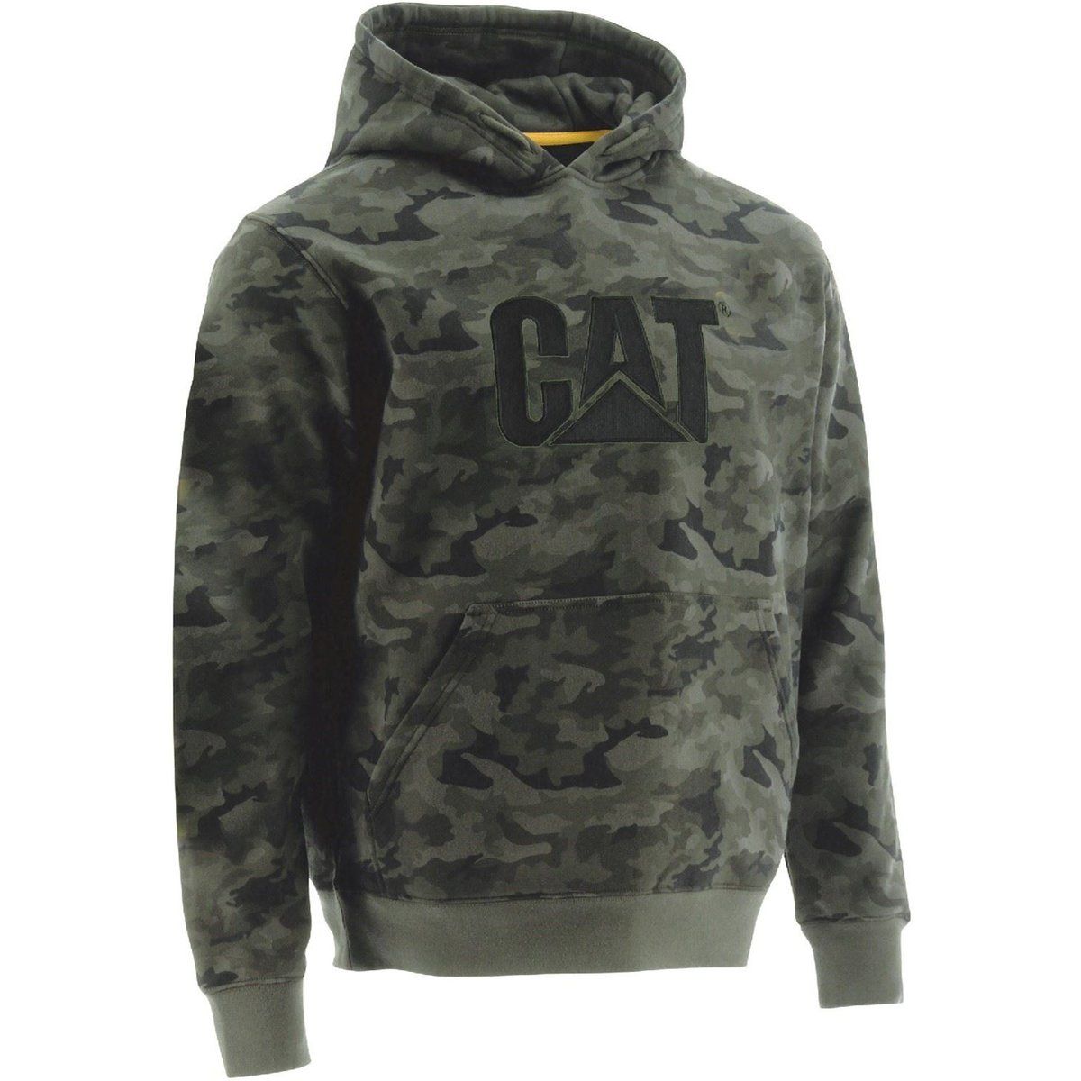 Caterpillar Markenzeichen Baumwoll Herren grüner Kapuzenpullover