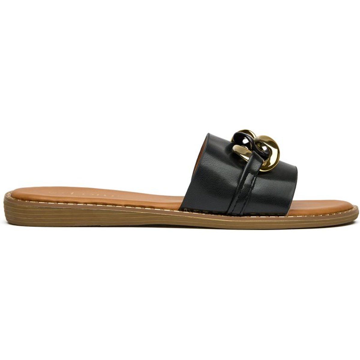 Schicke Flache Slipper mit Kettengliedern