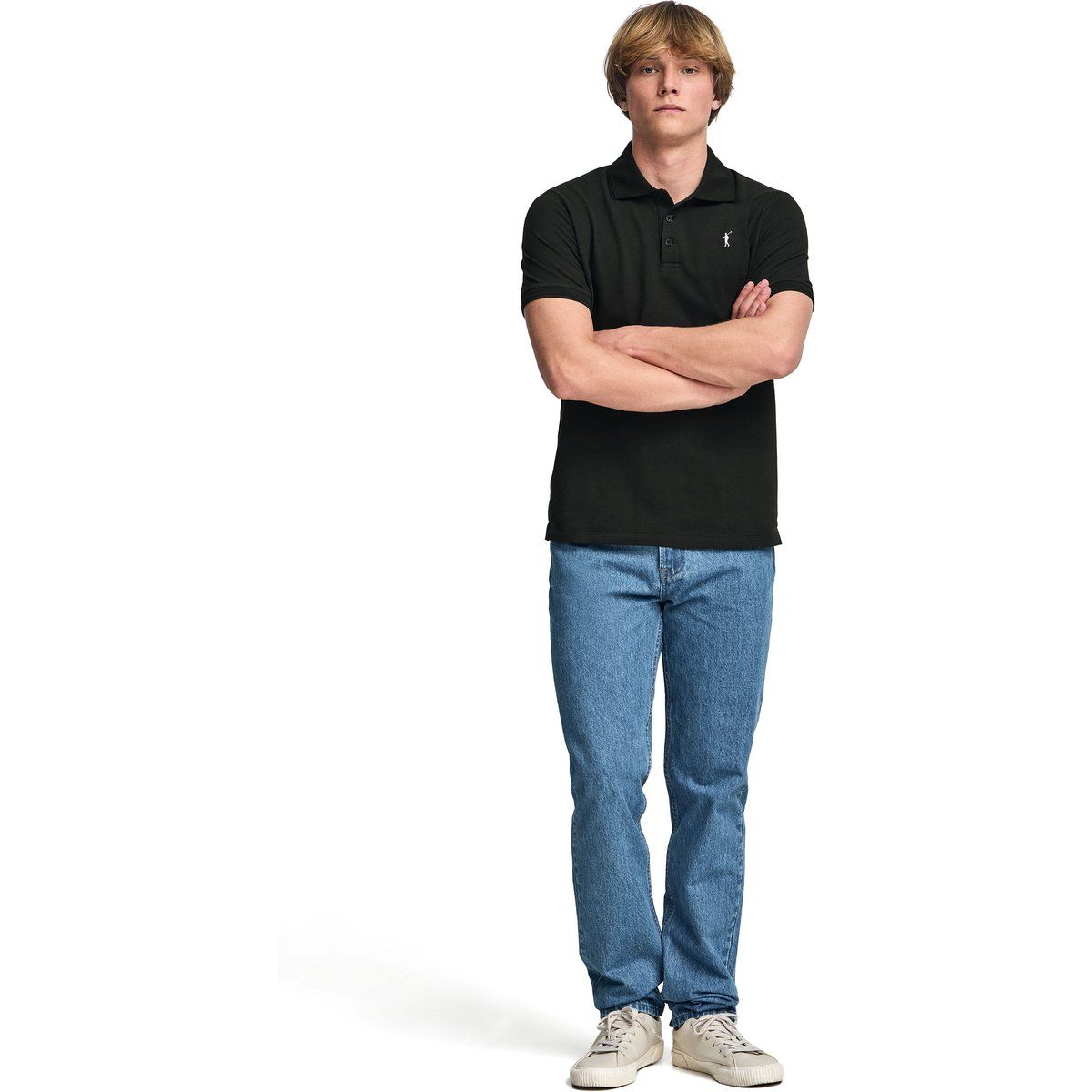 Herren Kurzarm Baumwoll-Piqué-Poloshirt
