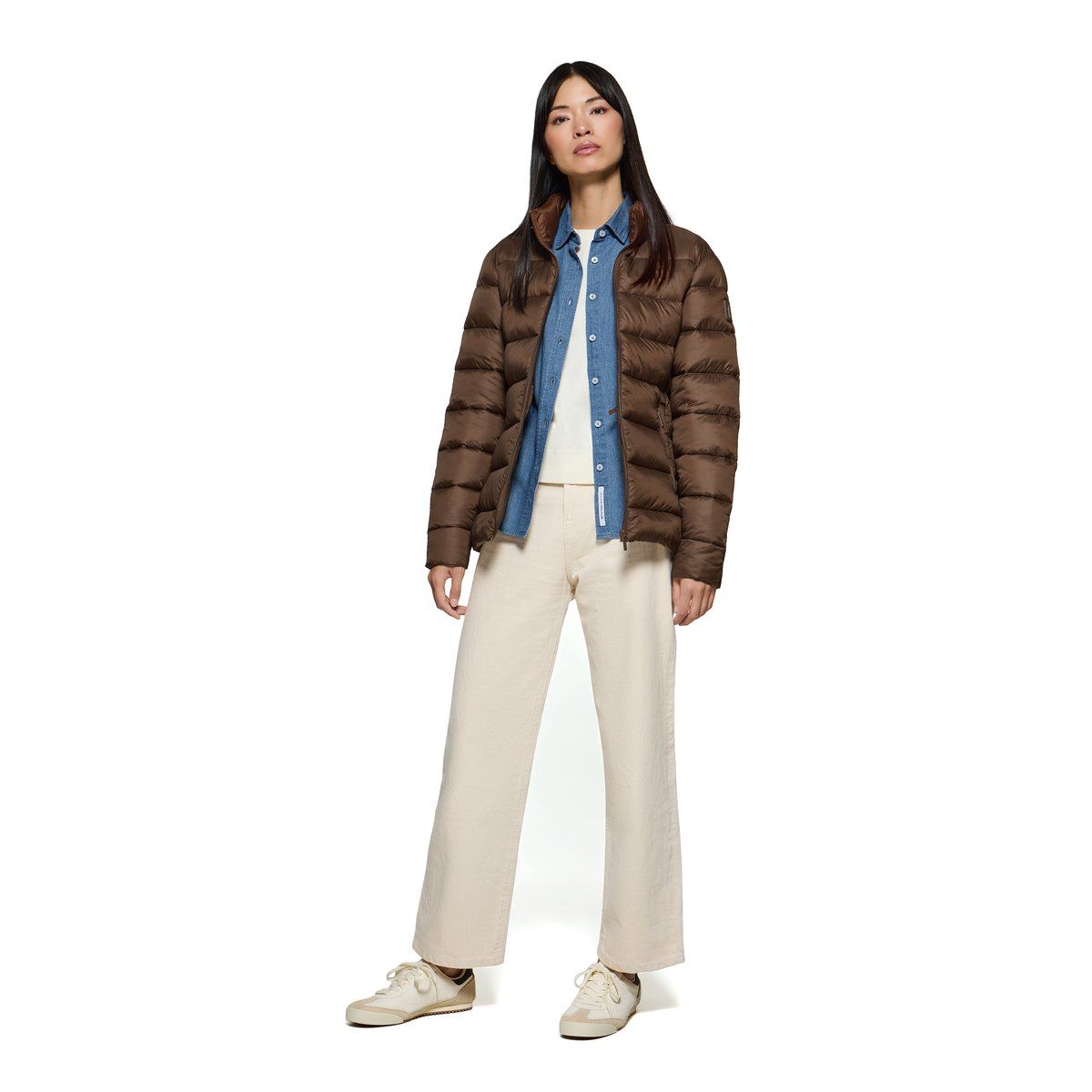Ultraleichte Steppjacke mit Aufnäher