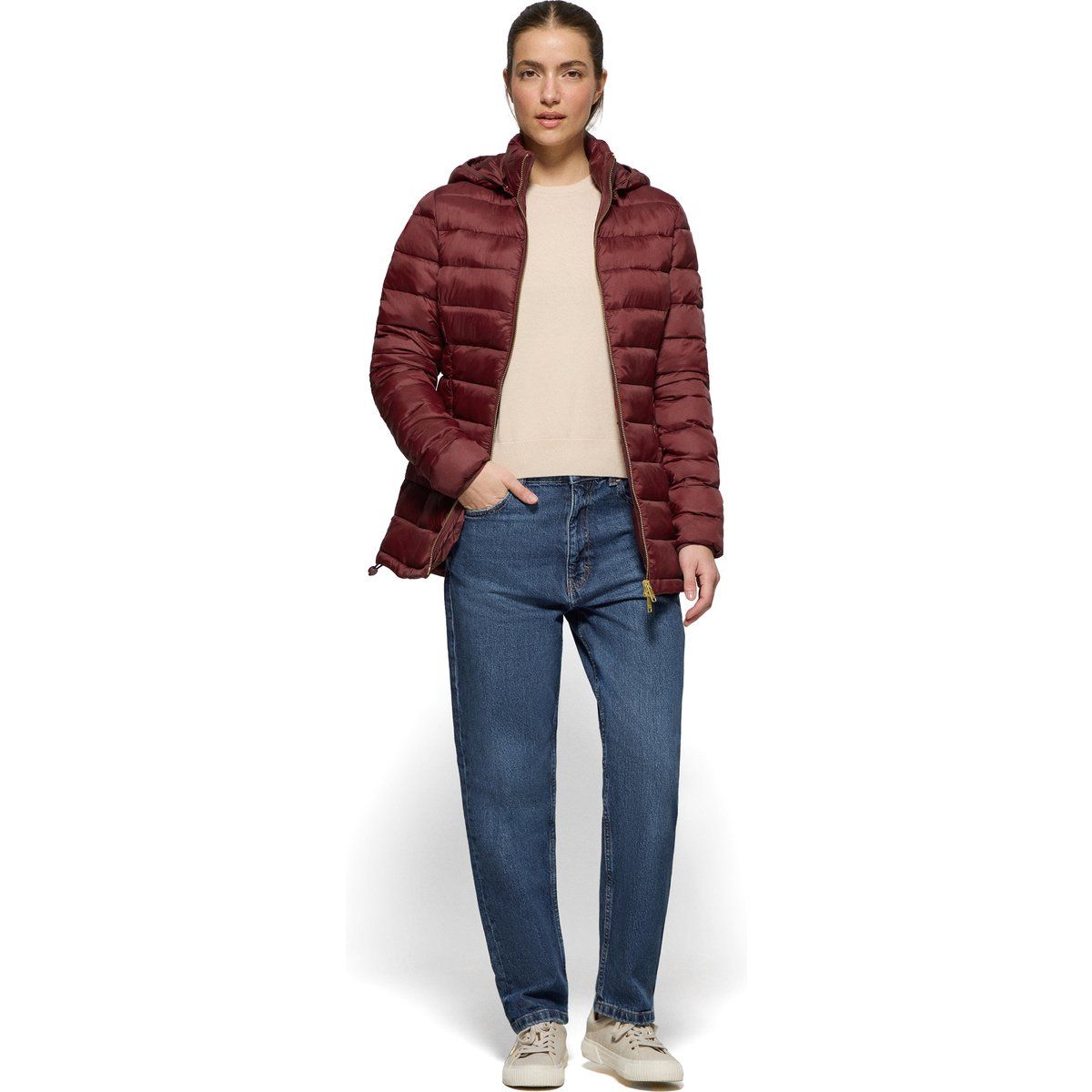 Ultraleichte Steppjacke mit Kapuze