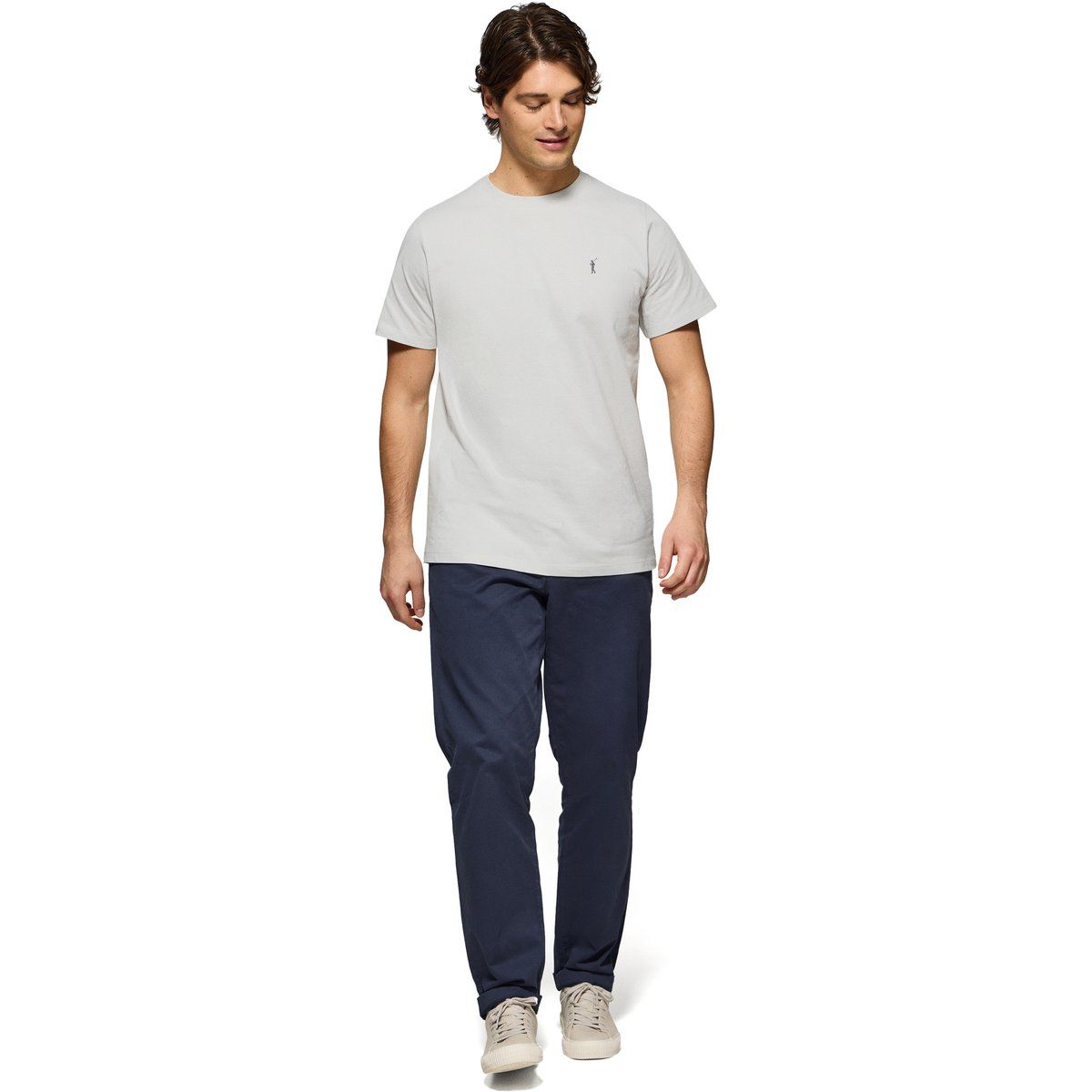 Klassisches Baumwoll-T-Shirt mit Rundhalsausschnitt