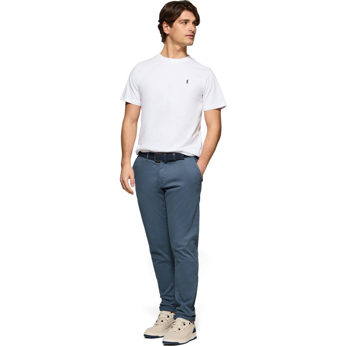 Klassisches Baumwoll-T-Shirt mit Rundhalsausschnitt