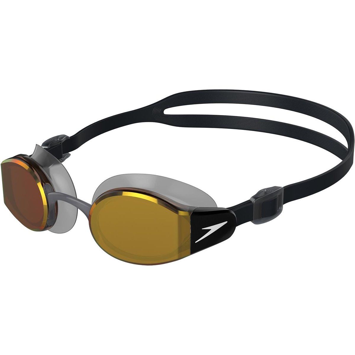 Speedo - "Mariner Pro" Schwimmbrille Spiegel für Herren (Schwarz/Orange)