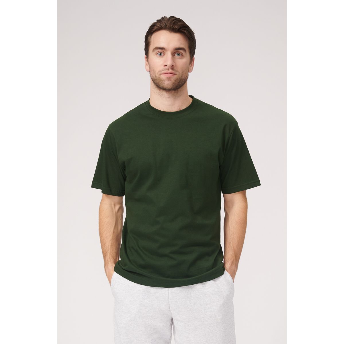 Herren Übergroßes T-Shirt in Flaschengrün