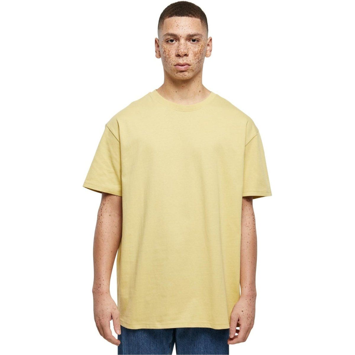 Schweres Oversize-T-Shirt in Blassem Moos
