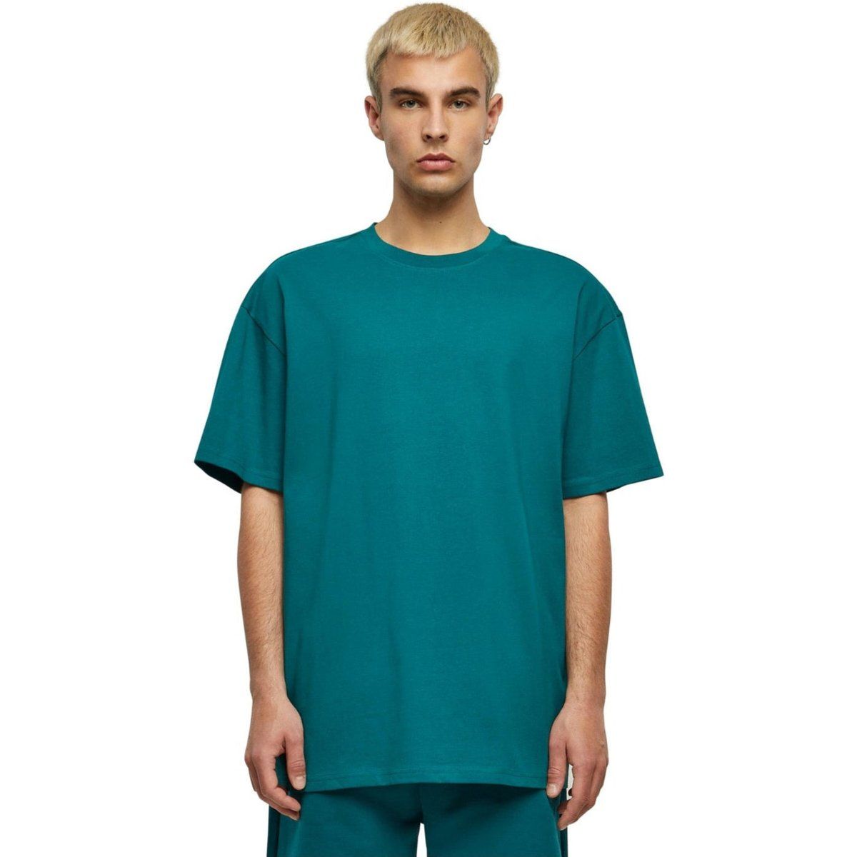 Übergroßes schweres T-Shirt Retro Grün