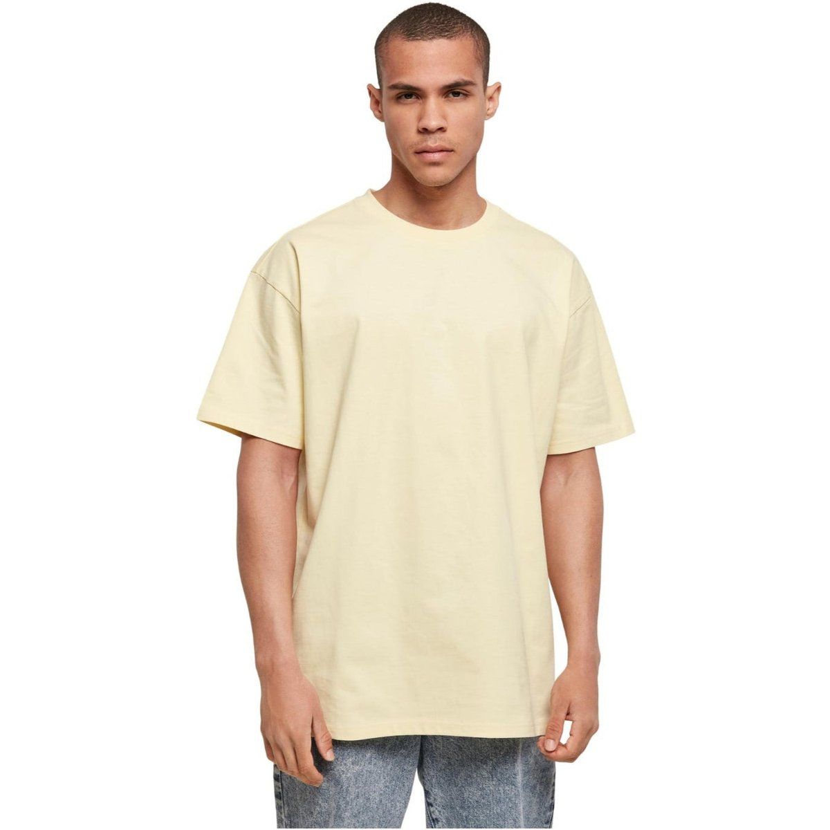 Übergroßes Schwergewichts-T-Shirt Soft Yellow