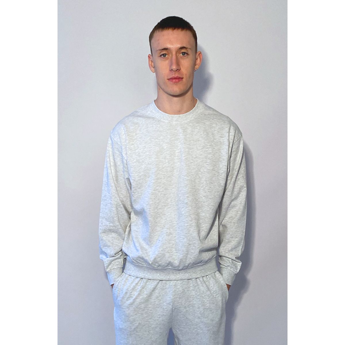 Klassisches Baumwoll-Sweatshirt mit Rundhalsausschnitt