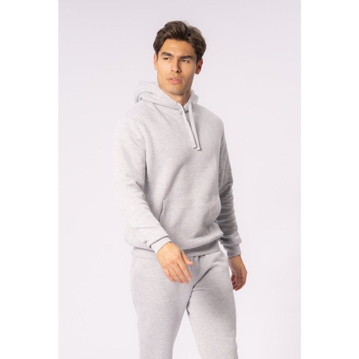 Essential Kapuzenpullover für Herren, Grau Meliert