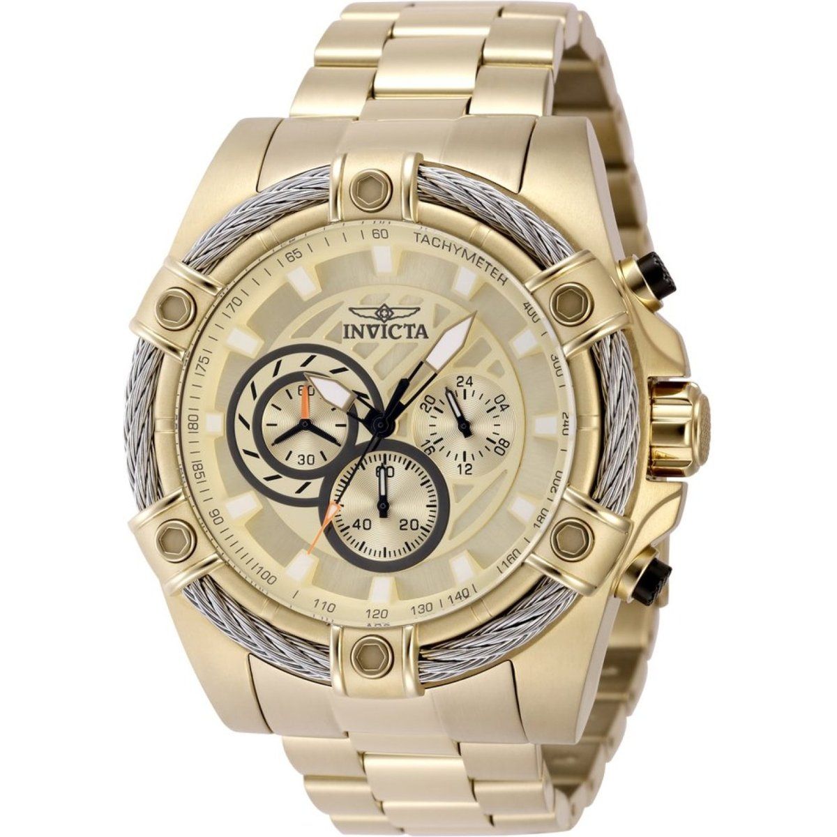 Goldfarbene Chronographenuhr