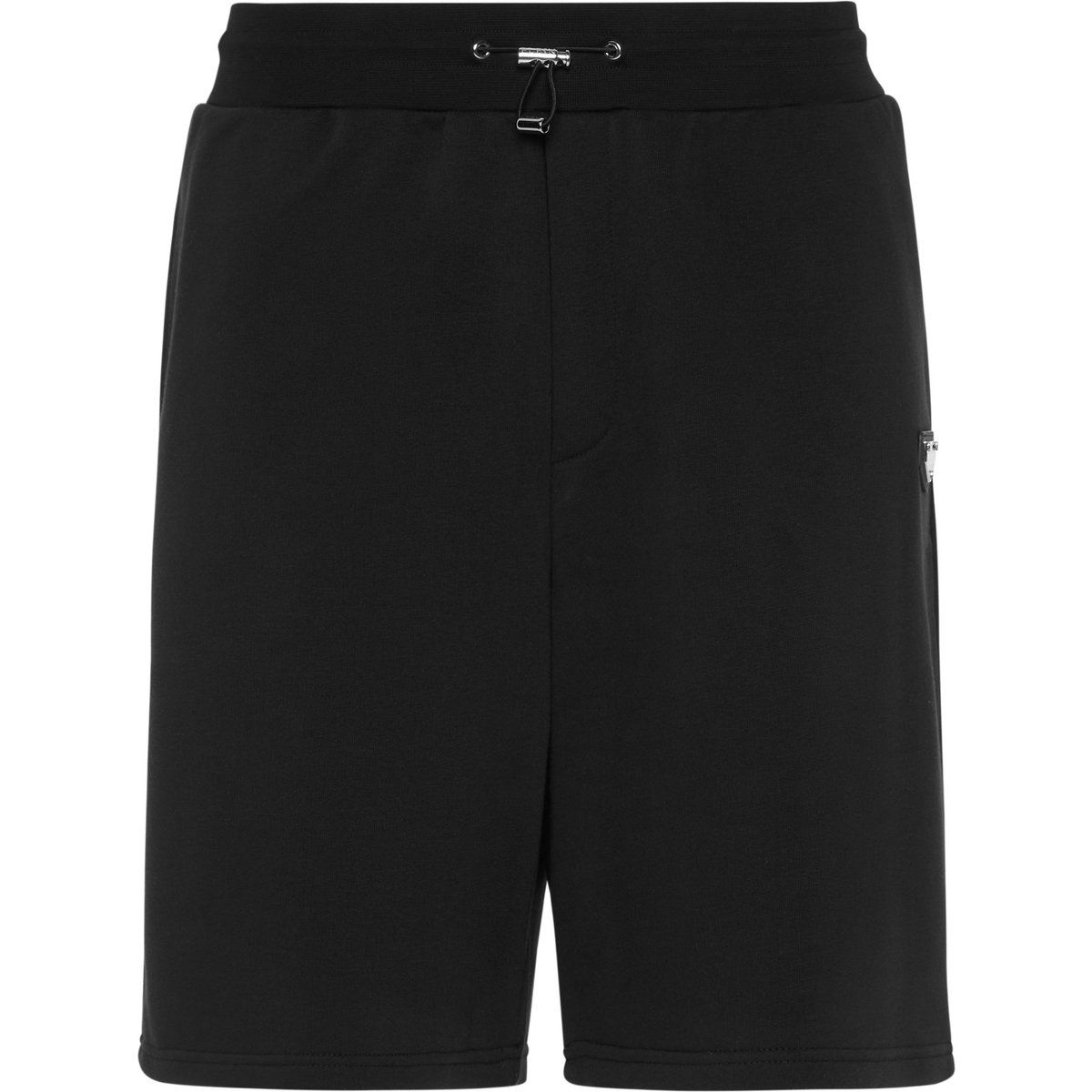 Lässige schwarze Lounge-Shorts mit Kordelzug