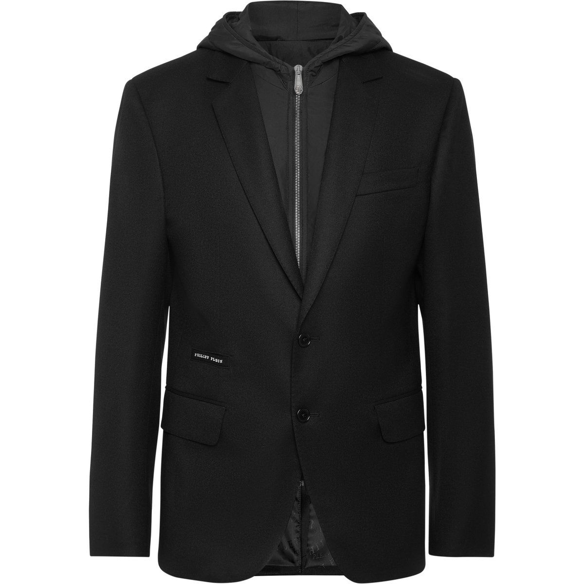 Wollblazer mit Kapuzeneinsatz