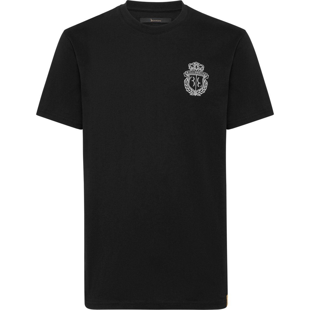 Besticktes T-Shirt mit Wappen und Rundhalsausschnitt