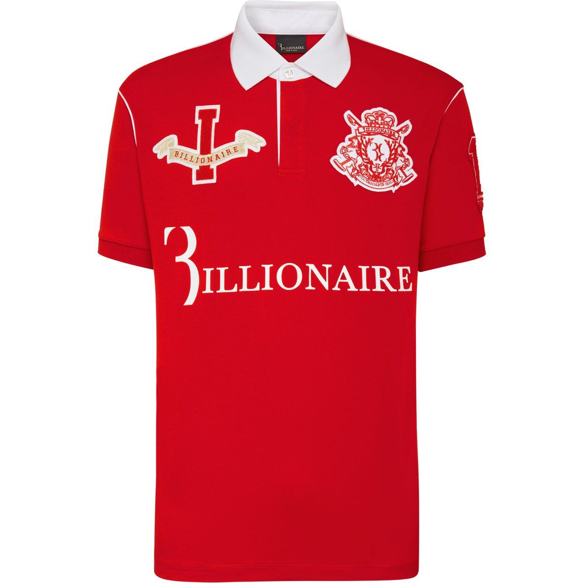 Sportliches Poloshirt mit Wappenstickerei