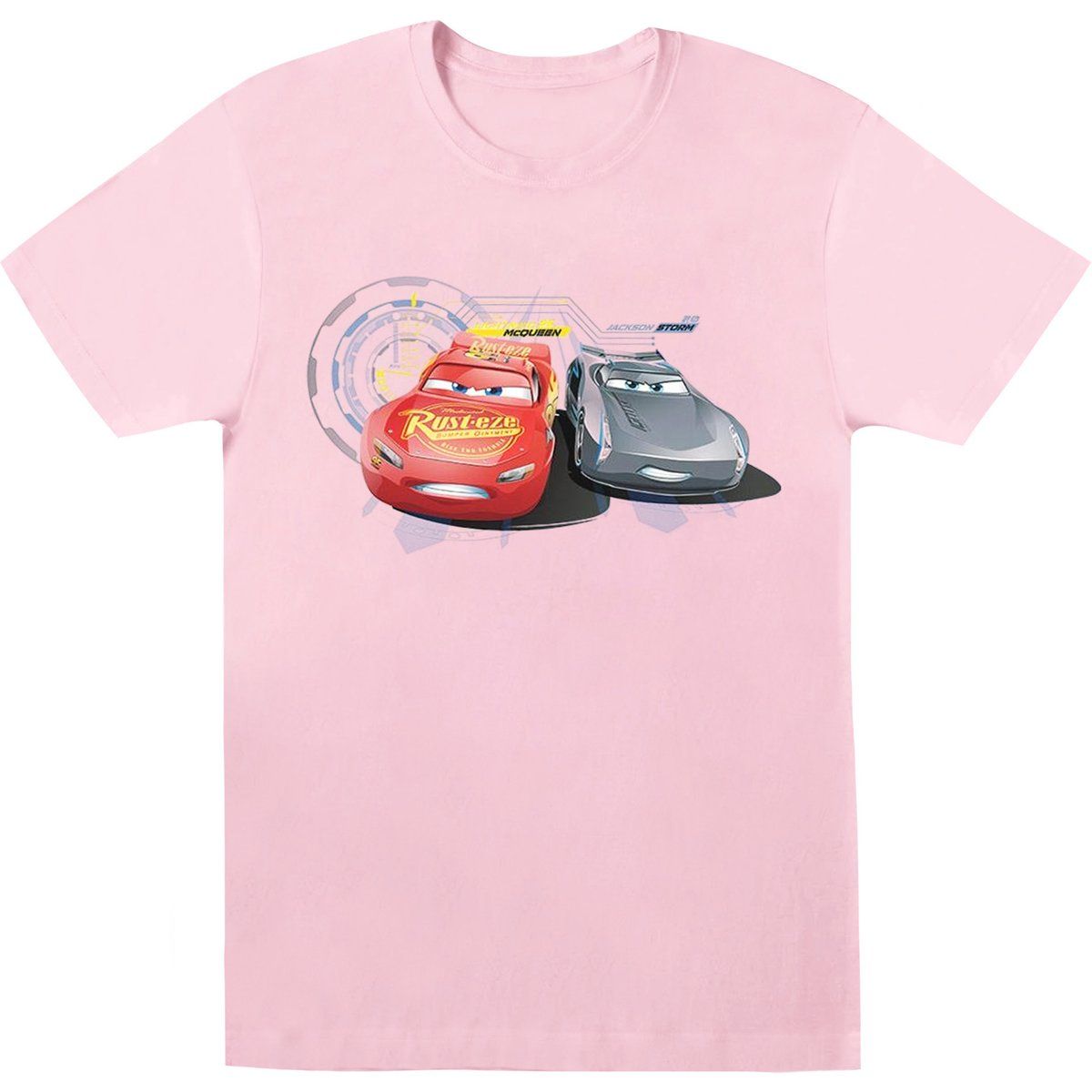 Disney - "Cars Lightning Vs Storm" T-Shirt für Herren (Babyrosa)