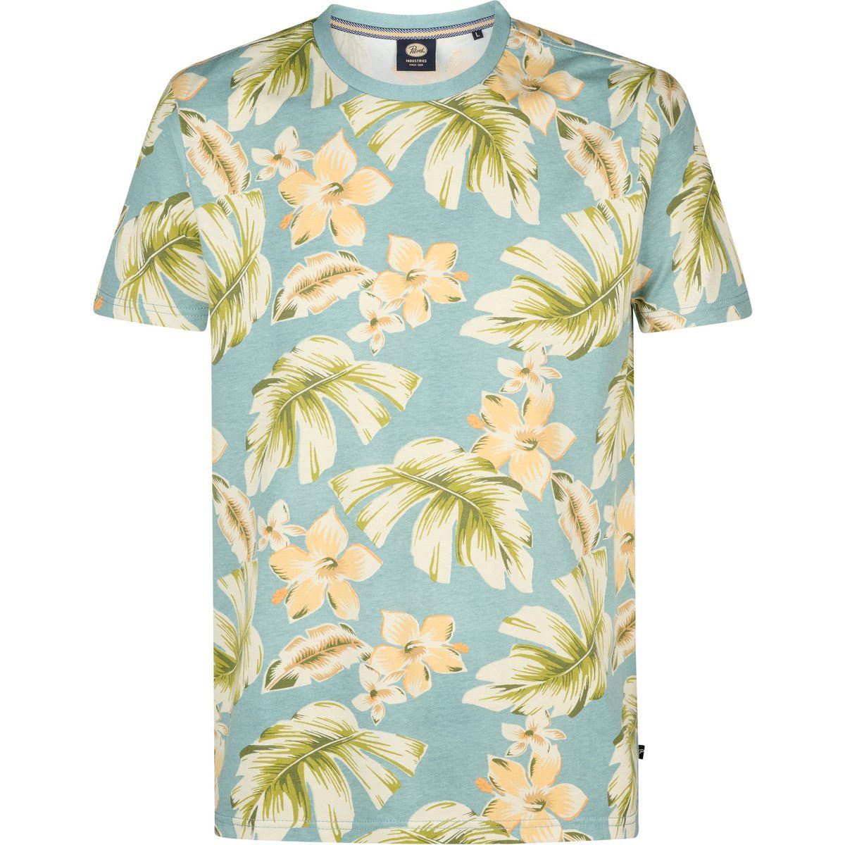 T-Shirt mit Blumenmuster und kurzen Ärmeln