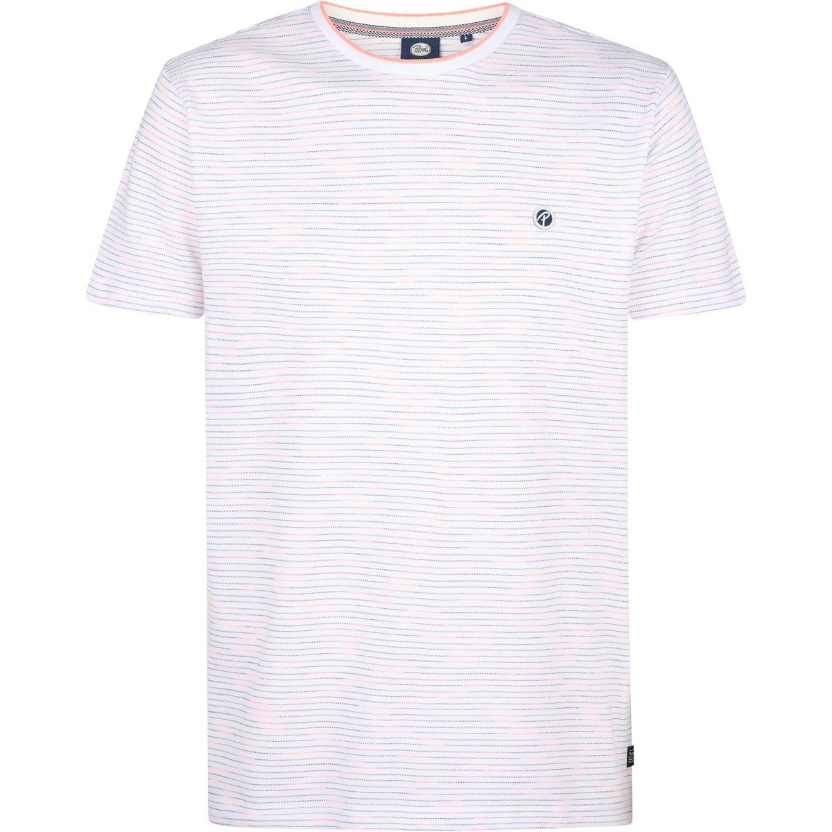 Gestreiftes T-Shirt mit Rundhalsausschnitt und Logo