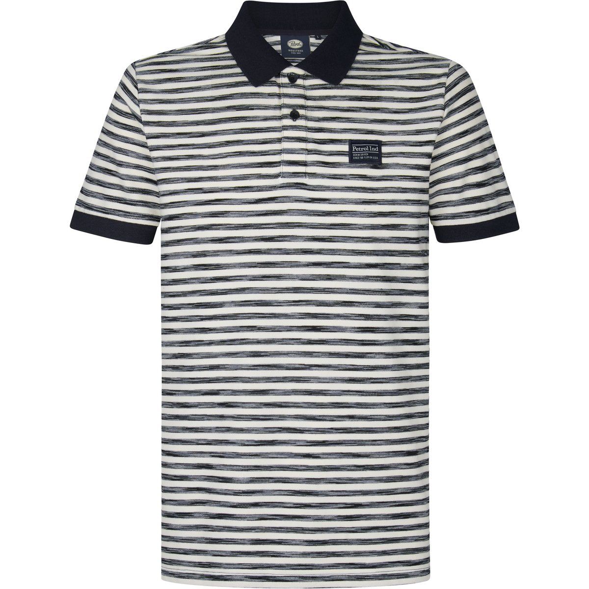 Gestreiftes Piqué-Poloshirt mit Abzeichen