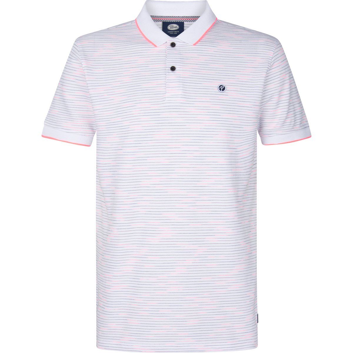 Herren-Piqué-Poloshirt mit Streifenmuster