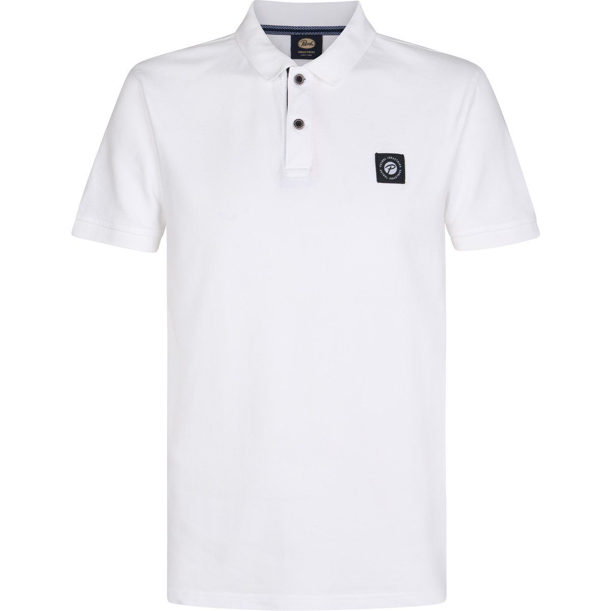 Klassisches Unifarbenes Poloshirt mit Emblem