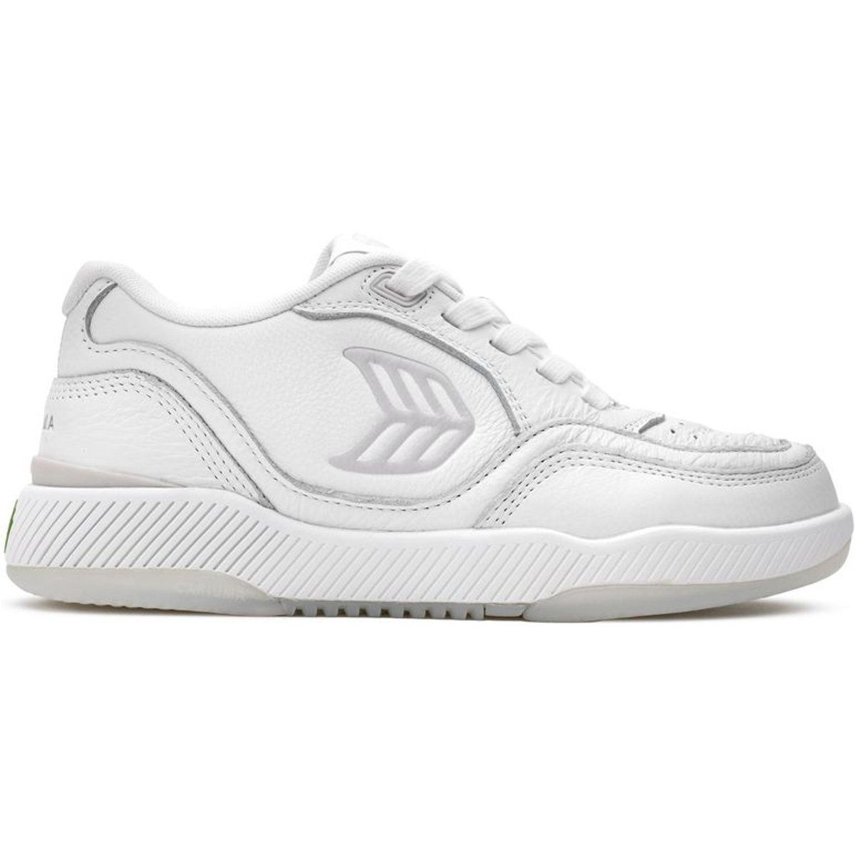Weiße Skate-inspirierte Ledersneakers