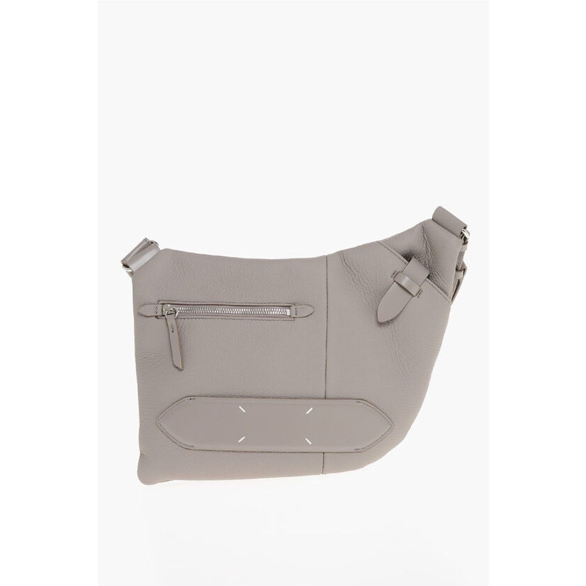 Strukturierte Schultertasche aus Leder