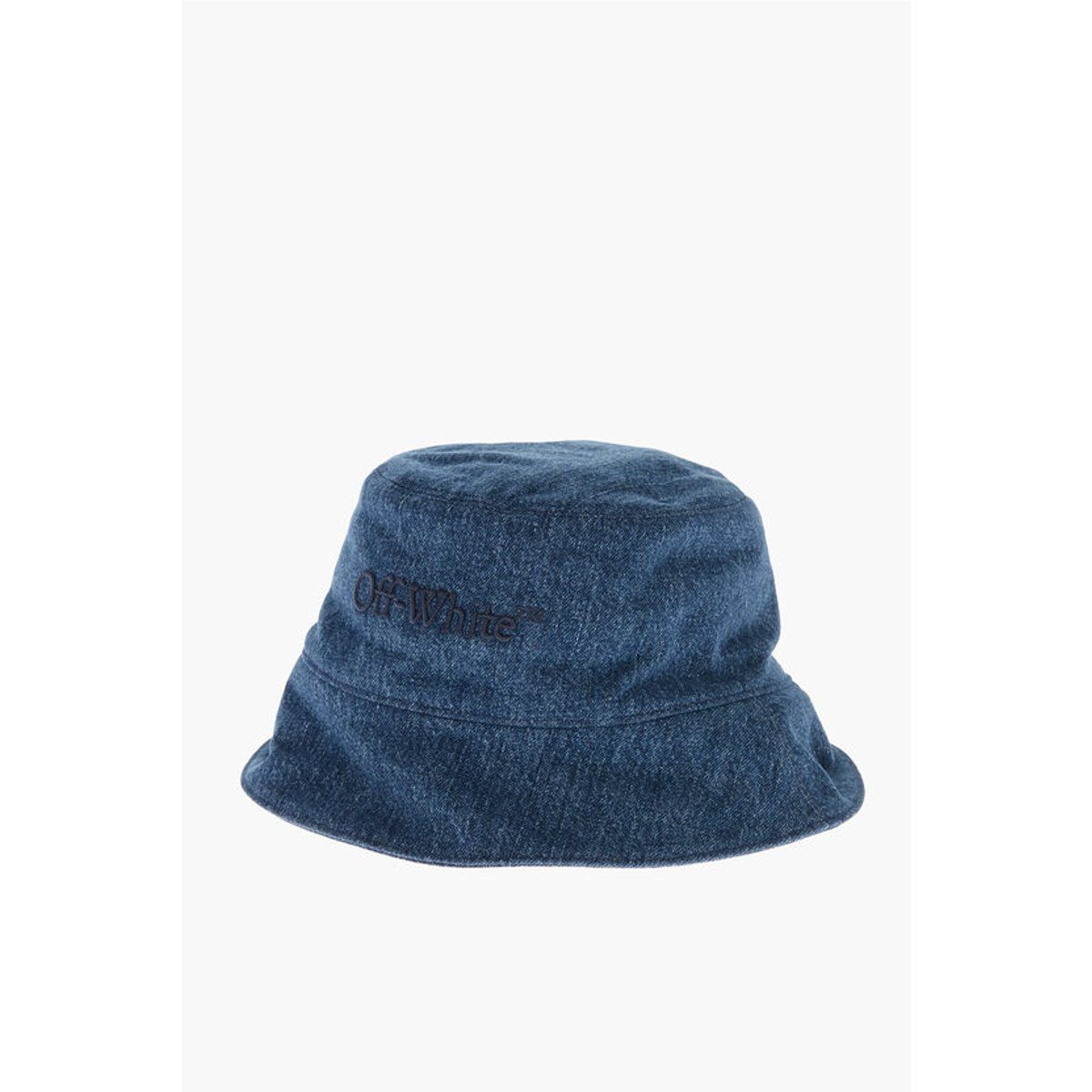 Jeans Fischerhut mit gesticktem Logo