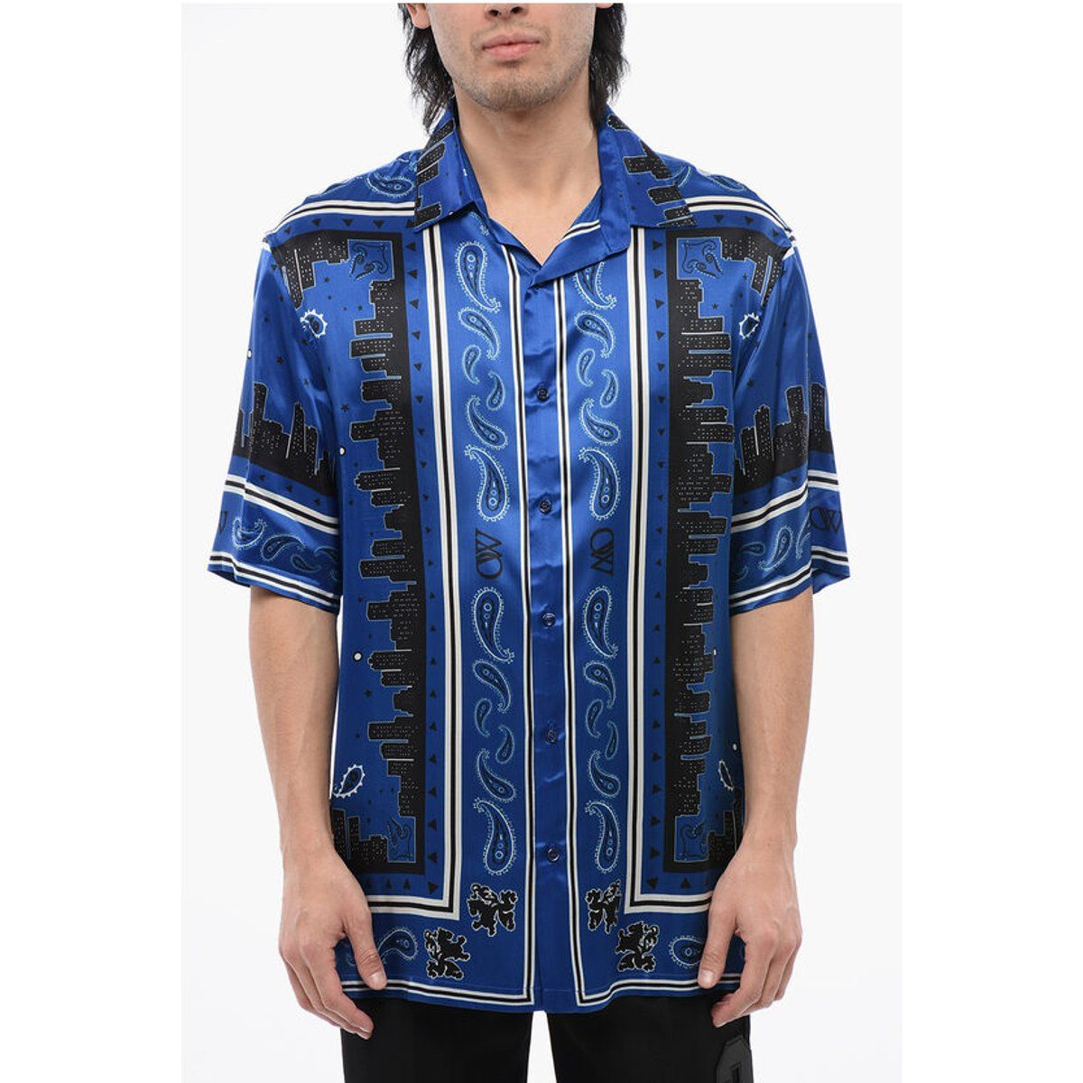 Bowlinghemd mit Bandana-Print
