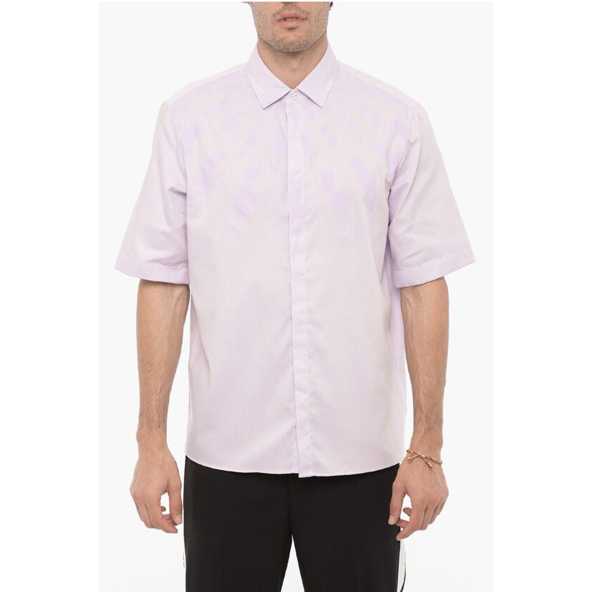 Kurzärmliges gemustertes Button-Up Hemd
