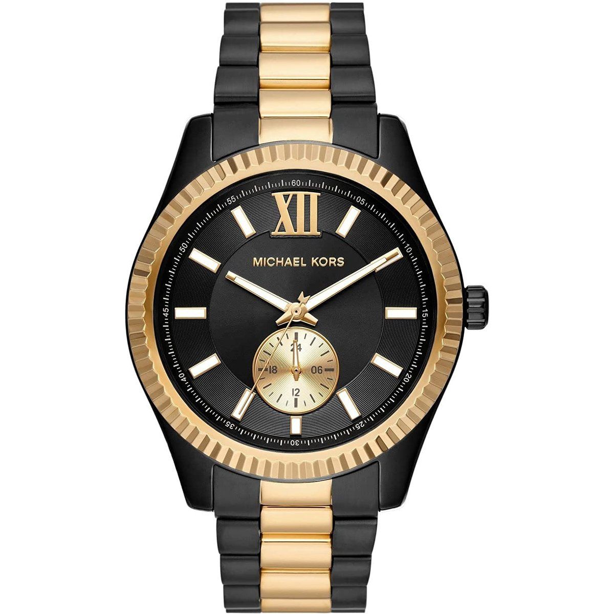 Zweifarbige Edelstahl Quarz Uhr